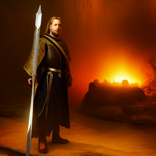 Perceval, standing before the king with a mix of determination and trepidation, gazes upon the two halves of the broken sword, their jagged edges a testament to the challenges that await, as he contemplates the weight of responsibility and the qualities he must embody to fulfill this sacred task.